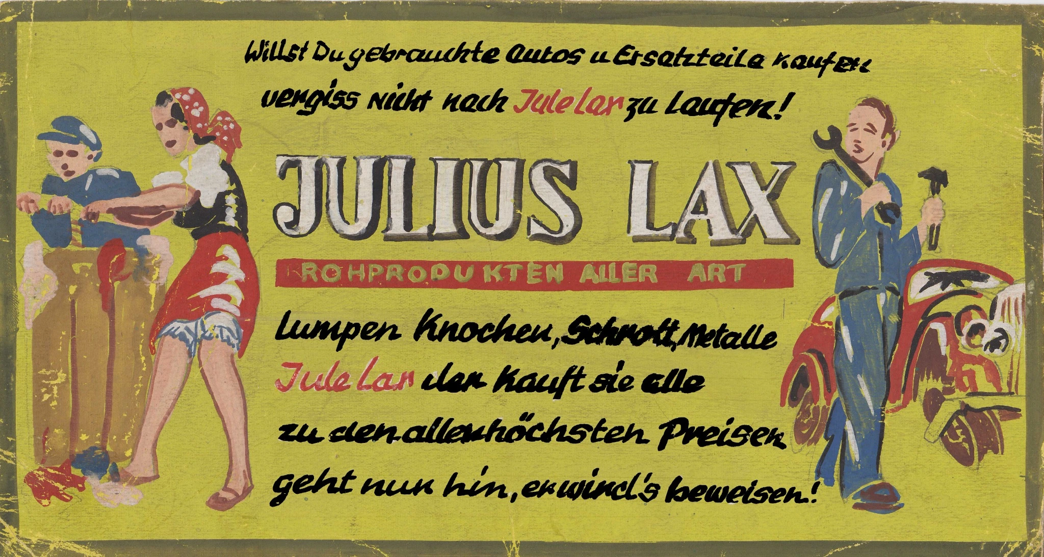 Historische Firmenwerbung aus den 1950er Jahren